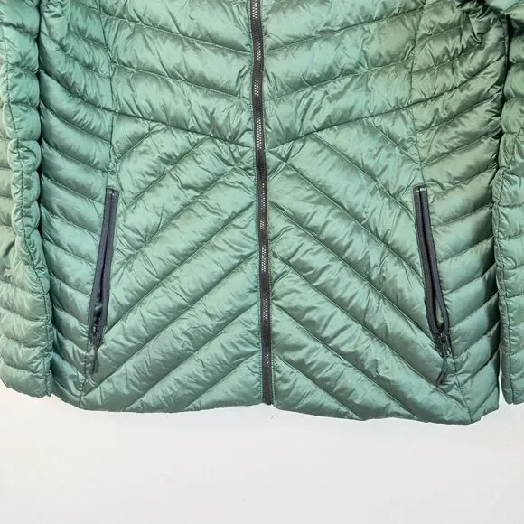 All In Motion Womens Extra Large Lightweight Packable Down Puffer Jacket Green - Picture 4 of 16